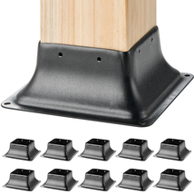 VEVOR Post Base 10pcs, 3.6"x3.6" Heavy Duty Powder-Coated Steel Post Bra... - $43.99