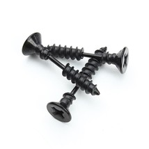 New Unisex Punk Rock Stainless Steel Nail Screw Piercing Stud Earrings Novelty P - £10.39 GBP