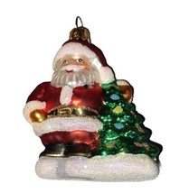 Christopher Radko Blown Glass Christmas Tree Ornament Santa Claus - £28.04 GBP