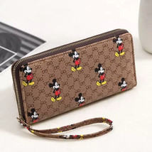 Brown Women Wallets Cute Mickey Mouse Disney Purse Cash Credit Phone Holder Bag - £13.45 GBP