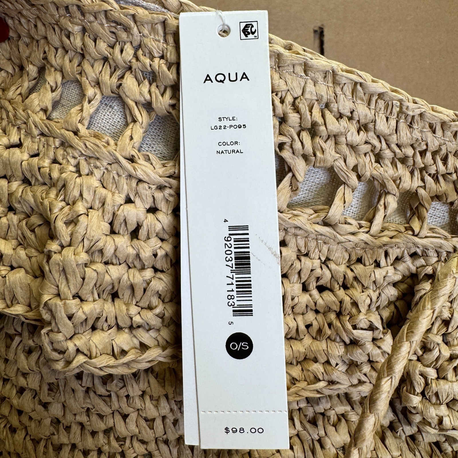 Aqua Gypsy Raffia Clutch - Natural Item image 9