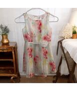 Janie And Jack Girls Pink And White Floral Sleeveless Sunday Dress Size 6 - $19.75