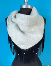 Hot Women&#39;S Triangle Scarf Tassel Shawl Wrap Soft Light Jade Green For Gift - £13.44 GBP