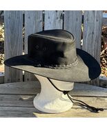 Australian Outback Hat Adult M Black Aussie Western Cowboy Shade Sport F... - $27.34