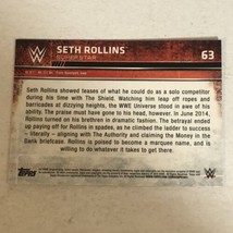 Seth Rollins Topps Chrome WWE Wrestling Trading Card #63 - £1.53 GBP