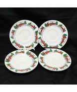 Totally Today Gingerbread House Saucers 6 1/2&quot; Christmas  Lot of 4  Xmas - $12.73