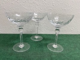 Set of 3 Rogaska Crystal GALLIA Champagne or Margarita Glasses - $109.99