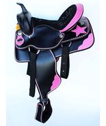 Western Cordura Trail Barrel Pleasure Horse SADDLE Bridle Black 49100 - €220,77 EUR