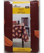 Way To Celebrate Pumpkin Pie PEVA Tablecloth 60&quot; X 84 Inch - $273.16 MXN