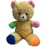 Animal Toys Plus Teddy Bear Pink Purple Blue Orange Vintage Stuffed Plus... - £21.07 GBP