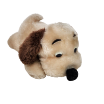 6&quot; Vintage 1973 Dakin Drooper Tan Light Brown Puppy Dog Stuffed Animal Plush Toy - £29.57 GBP