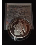 1 oz  SILVER 2021 silver BACKED PROOF w/ COA  &amp; BOX SILVER SHIELD. - £57.05 GBP