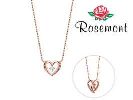 [Rosemont] 14K Necklace (Diamond) RU0029 Korean Jewelry - £262.08 GBP