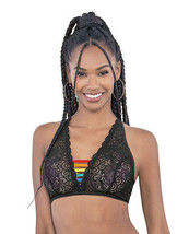 Pride Lace Rainbow Strappy Top Black O/s - $12.00