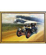 1908 Oldsmobile Brass Era Motor Car Original Oil Painting - $4,995.00