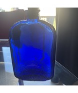 Rare! Vintage European Cobalt Blue Glass Bottles w/Embossed Floral Pattern - £34.51 GBP