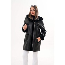 Vinci The Belluna Black Shearling Women Jacket image 13