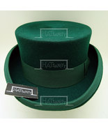 HATsanity Unisex Retro Wool Felt Formal Tuxedo Coachman Hat #3 Green - £39.84 GBP