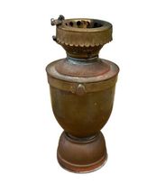 Antique Brass Kerosene Oil Lamp Gatco Slotted Flat Top Screen Burner Made in USA image 4