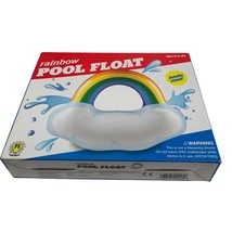 New Rainbow Pool Float Jumbo Inflated Size 57 x 46 x 21 Beach Water Fun - £11.07 GBP