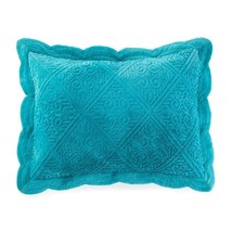 Plush Matelasse Dark Teal Standard Sham - $49.99