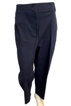 Talbots Women&#39;s High Waist Patch Pocket Crop Pants Navy Sz 16 NWT - £29.69 GBP