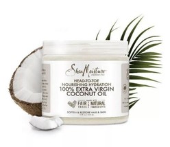 Shea Moisture 100% Pure Extra Virgin Coconut Oil Soften Hair Skin Hydrates 15 oz - £17.57 GBP
