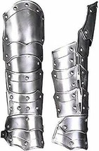 Medieval Knight&#39;s Steel Bracers Warrior arm Guard Armor LARP Set Sugarloaf Burg - £114.59 GBP