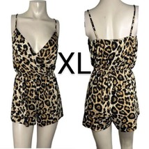 Brown Leopard Soft &amp; Stretchy Cami Mini Romper~Size XL - £23.08 GBP