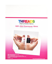 Threads 6 Sheets of Silk Charmeuse 8 1/2in x 11in Inkjet Printable Fabrics - £41.43 GBP