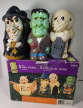 Halloween Vintage Dynagood 6 Blow Mold Yard Pathway Decor Light Covers 2001 READ - £25.15 GBP