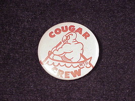 Old Washington State University WSU Cougar Crew Pinback Button, Pin - £6.25 GBP