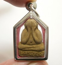 Phra Pidta Lp Toh Blessed 1977 Poo Dot Pita Magic Buddha Pendant Thai Lucky Gift - £47.98 GBP