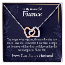 Personalized To Fiancee Fill My Heart Inseparable Necklace - £53.10 GBP+