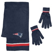 New England Patriots Scarf and Glove Gift Set Chenille - $60.49