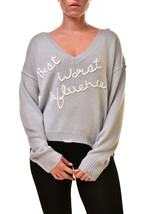 Wildfox Womens Sweater Best Worst Cle Menste Grey Size Xs WGYA3700E - £48.12 GBP
