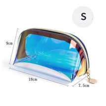 Fashion Laser Cosmetic Bag Women Makeup Case PVC Transparent Beauty Organizer Po - £9.47 GBP