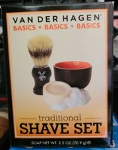  Van Der Hagen Shave Set Soap Ceramic Bowl Brush Soap (ZZ6) - £15.56 GBP