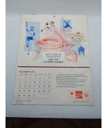 Vintage - BOTTLERS OF COCA-COLA &amp; THE OLYMPIC GAMES Calendar - Montreal ... - $17.81