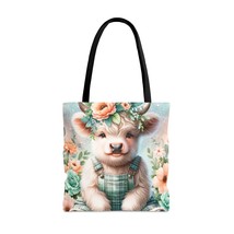 Tote Bag, Highland Cow, Personalised/Non-Personalised Tote bag, awd-1158, 3 Size - £22.38 GBP+