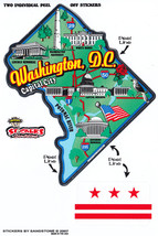 Washington, DC (District of Columbia) State Map Die Cut Sticker - £3.91 GBP