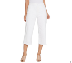 Joan Rivers Size 2 White Regular Length Denim Gauchos with Fringe Hem A3... - £11.04 GBP