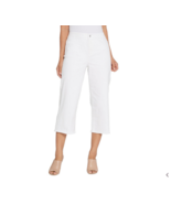 Joan Rivers Size 2 White Regular Length Denim Gauchos with Fringe Hem A3... - €12,28 EUR