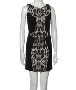 Rebecca Minkoff 0 Womens Moulin Sheath Dress Leopard Print New Black White - £16.08 GBP