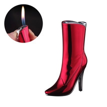 Long Boot Soft Flame Butane Lighter Cute for Fashion Ladies Women (Witho... - $17.99