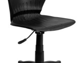 Mid-Back Black Plastic Swivel Task Office Chair From Flash Furniture. - £98.51 GBP