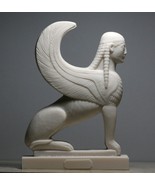 Sphinx Greek Mythical Woman Headed Lion Statue Handmade Sculpture figure... - $54.50 CAD