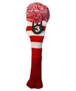 RED WHITE #3 KNIT fairway wood golf club headcover Head cover cardinals ... - $17.34