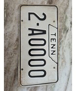 vintage 1971 Tennessee SAMPLE License Plate 2-A0000 white / black - €25,67 EUR