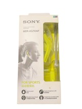 Sony SPORTS Running EARHOOK In-ear HEADPHONES MDR-AS210 -YELLOW  WITH MIC - $25.73